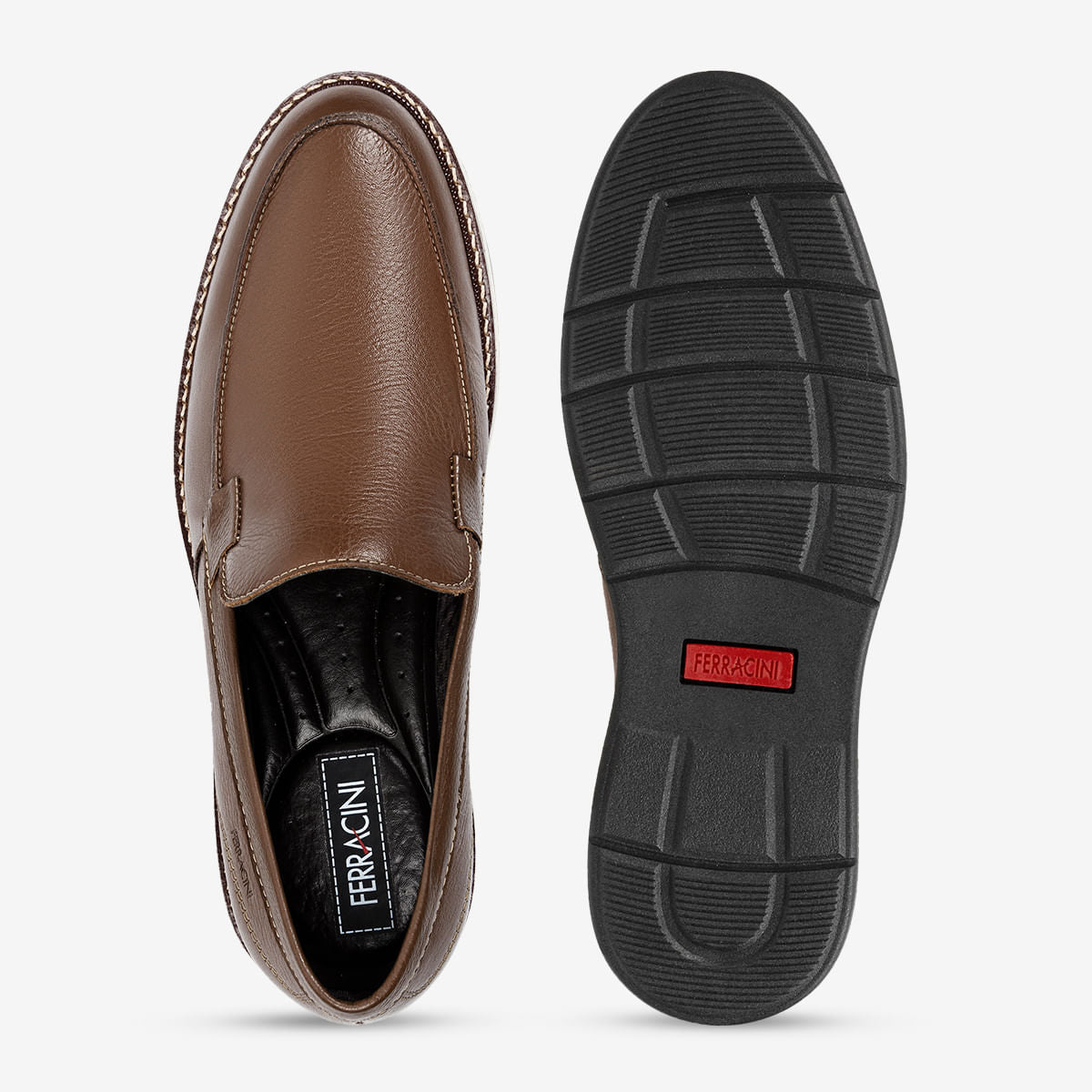 Sapato Ferracini Masculino Tabaco Kingston