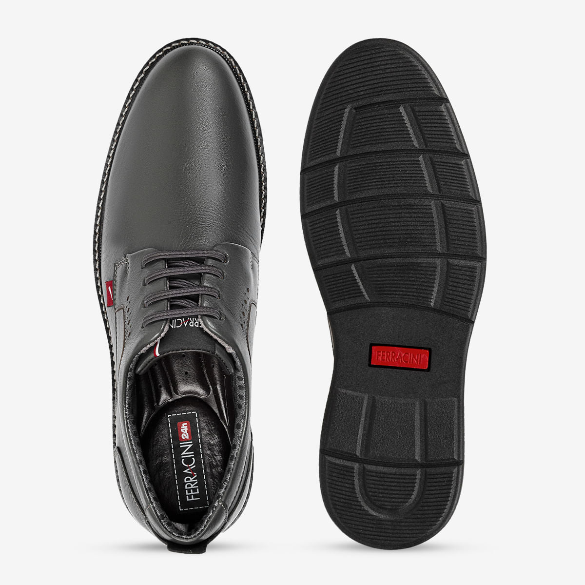 Sapato Ferracini Masculino Chumbo Kingston