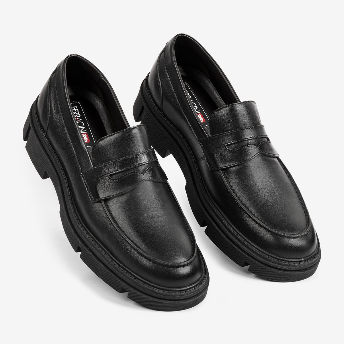 Sapato Ferracini Loafer Masculino Preto Aston