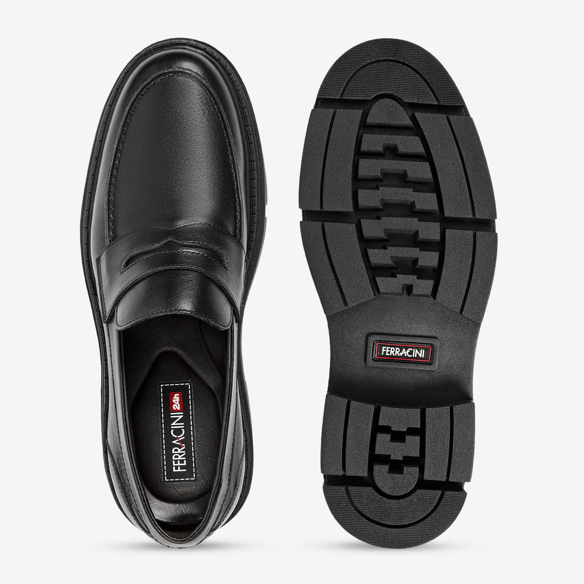 Sapato Ferracini Loafer Masculino Preto Aston