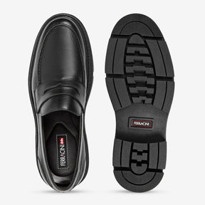 Sapato Ferracini Loafer Masculino Preto Aston