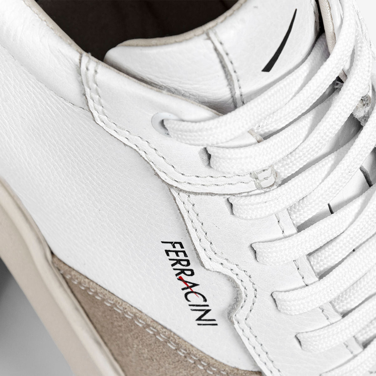 Sneaker Ferracini Masculino Branco e Areia Energy