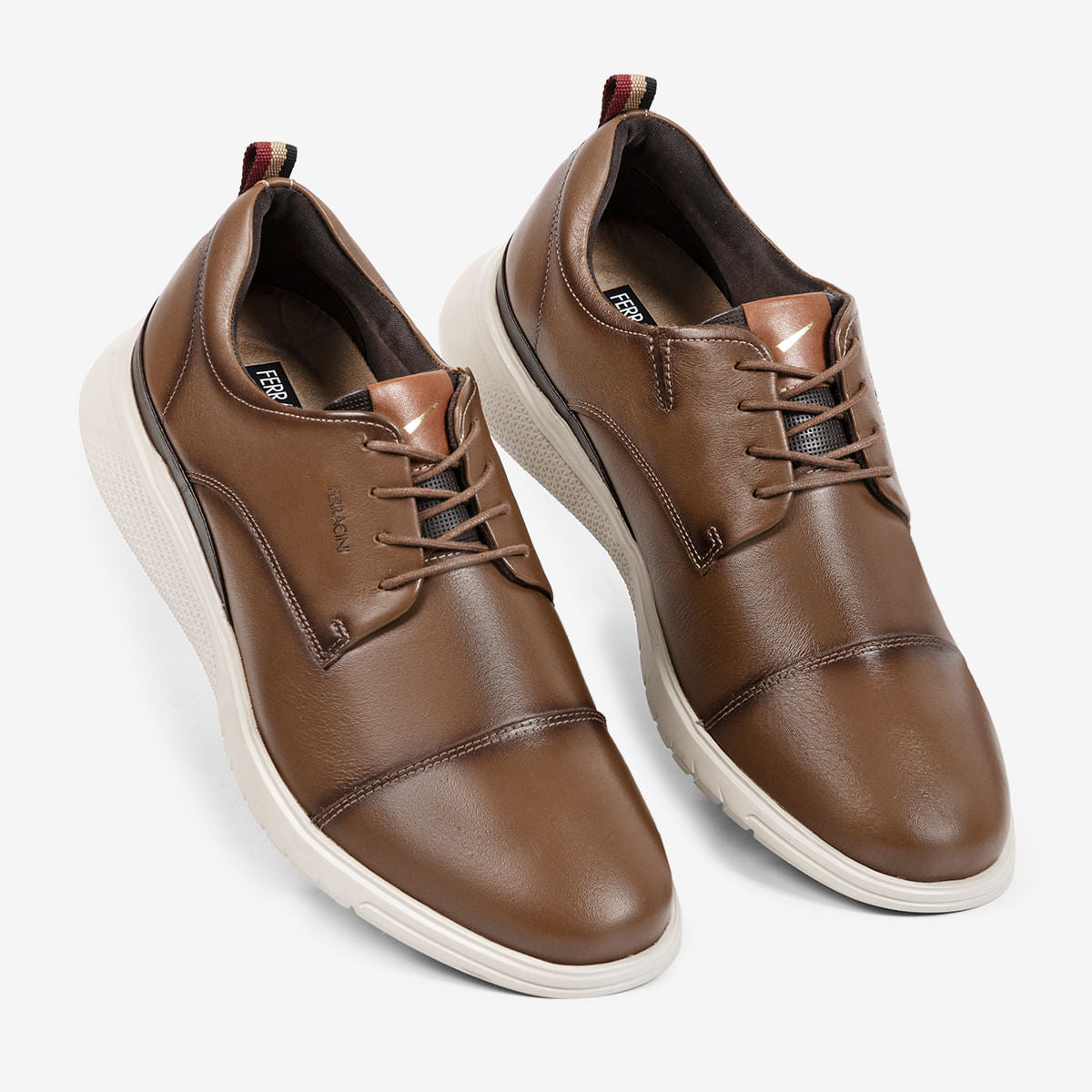 Sapato Ferracini Masculino Conhaque Glover